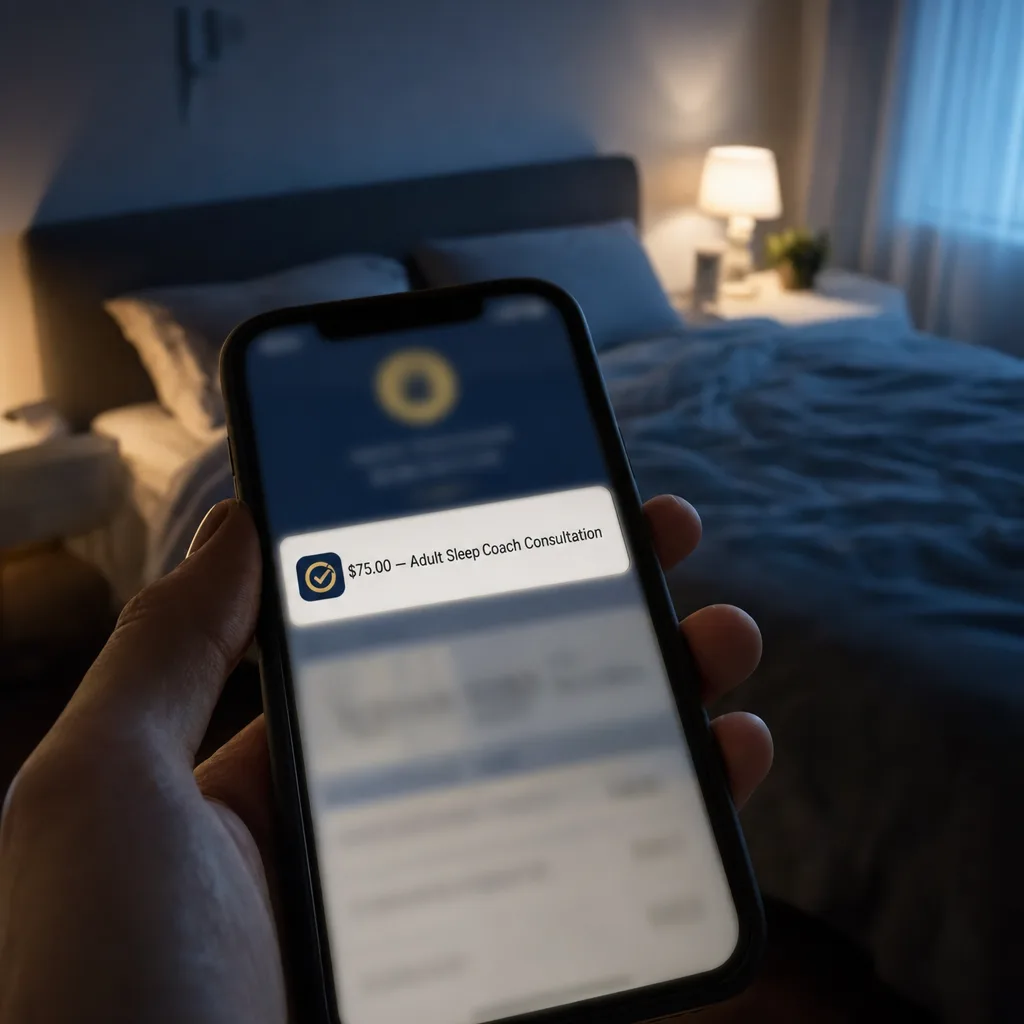 Your first paid session: payment received on the reader's phone